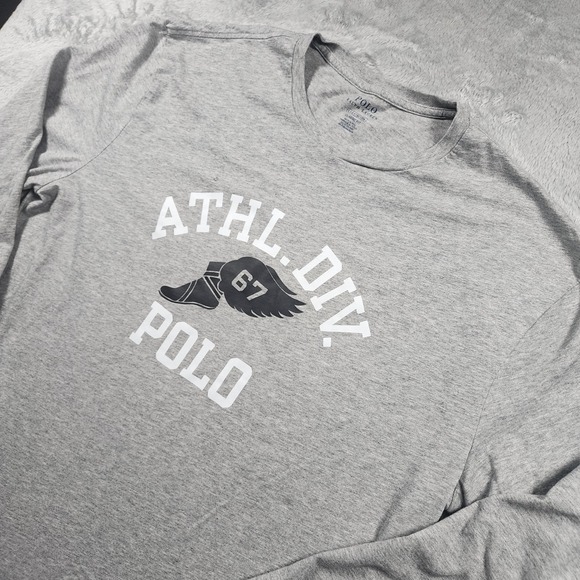 Polo Ralph Lauren Other - Polo Ralph Lauren Sweatshirt Mens Large Gray ATHL DIV 67 P Wing Crewneck‎ Street